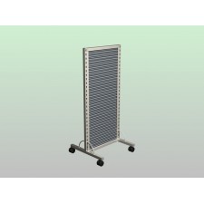 24 inch floor rack 1 inch system with aluminumn slatwall centre