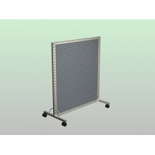 48 inch floor rack 1/2 inch system with a 16 guage aluminumn slatwall centre